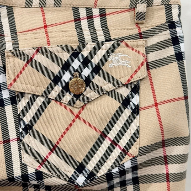 Burberry 藍標 金扣米格經典彈性戰馬長褲-3