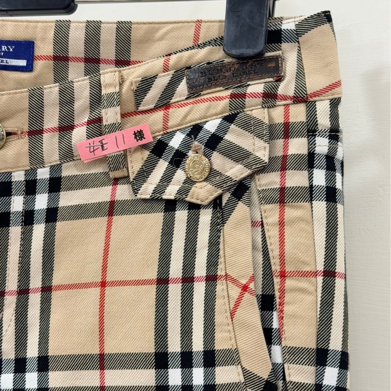Burberry 藍標 金扣米格經典彈性戰馬長褲-5