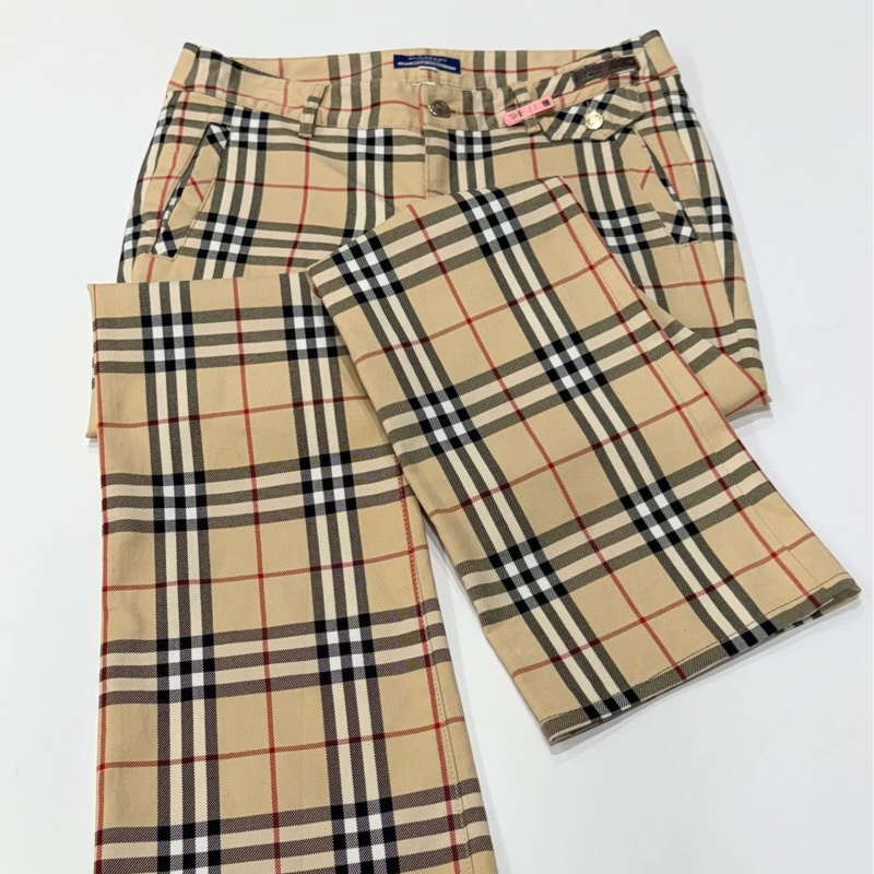 Burberry 藍標 金扣米格經典彈性戰馬長褲-6