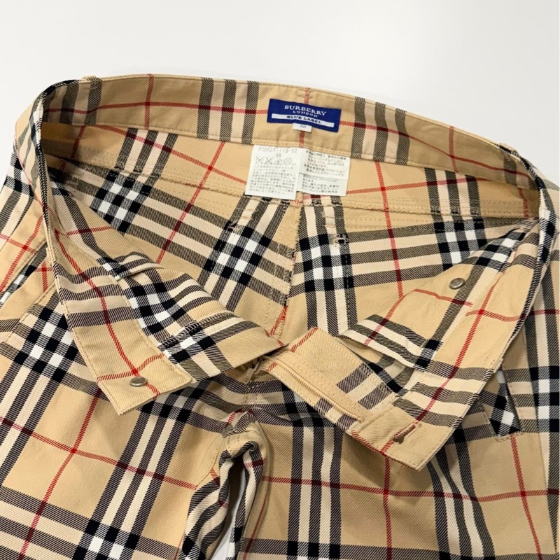 Burberry 藍標 金扣米格經典彈性戰馬長褲-7