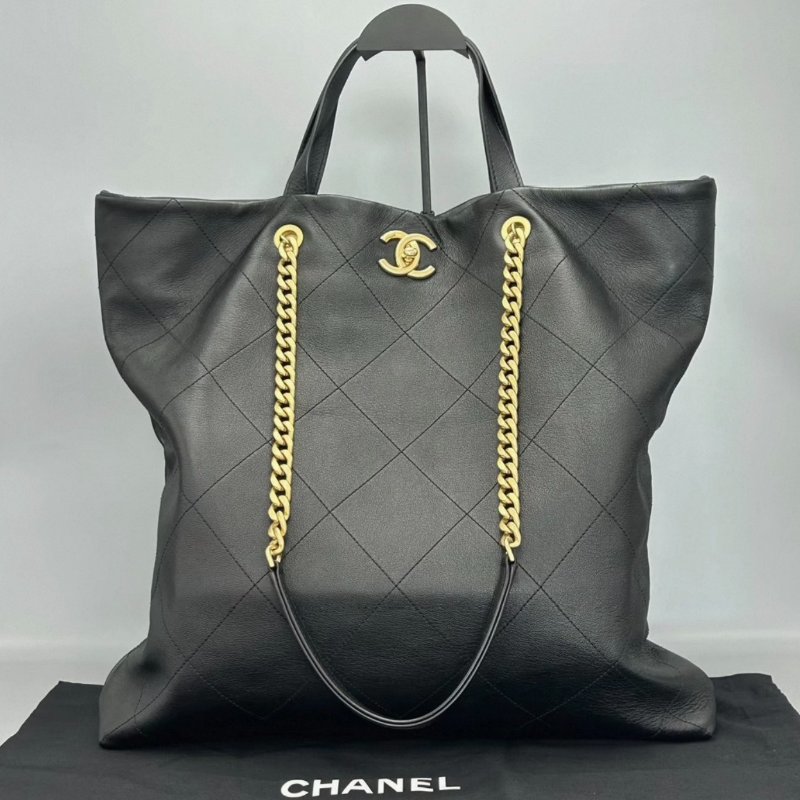 CHANEL22P春夏系列菱格紋牛皮手提肩背斜背包36*41*8 98新配件塵袋-3