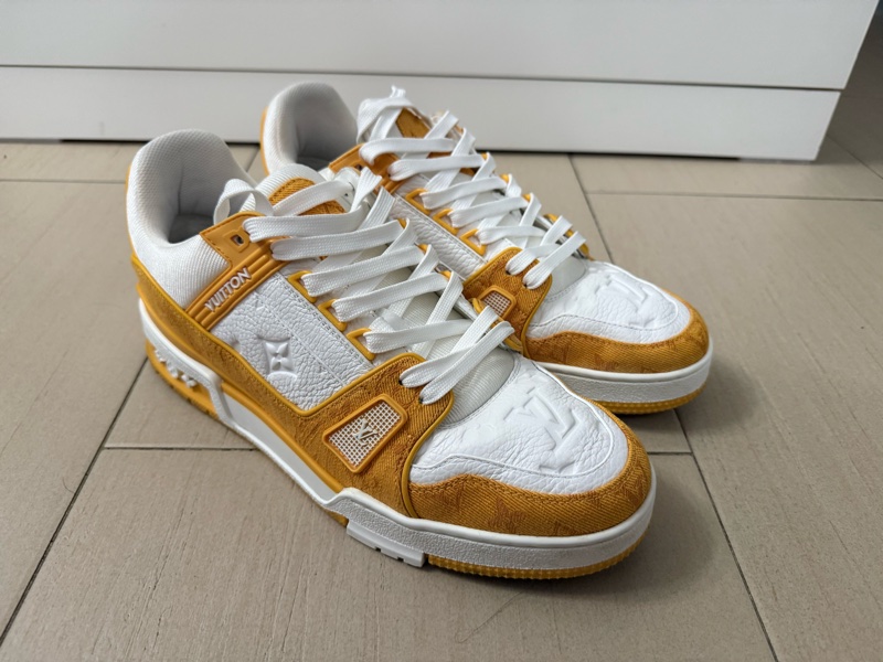 Louis Vuitton LV trainers in white and orange 7 sneakers 鞋-1
