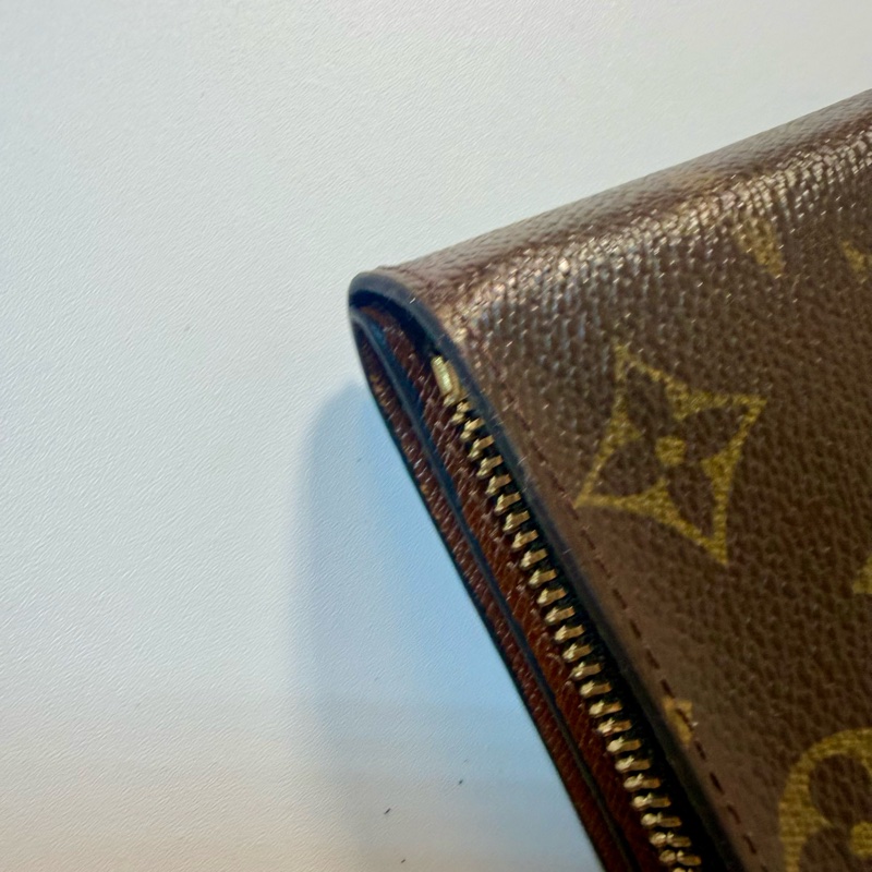 ✔️LV Louis Vuitton 路易威登 Monogram M61667 老花金釦拉鏈短夾-8