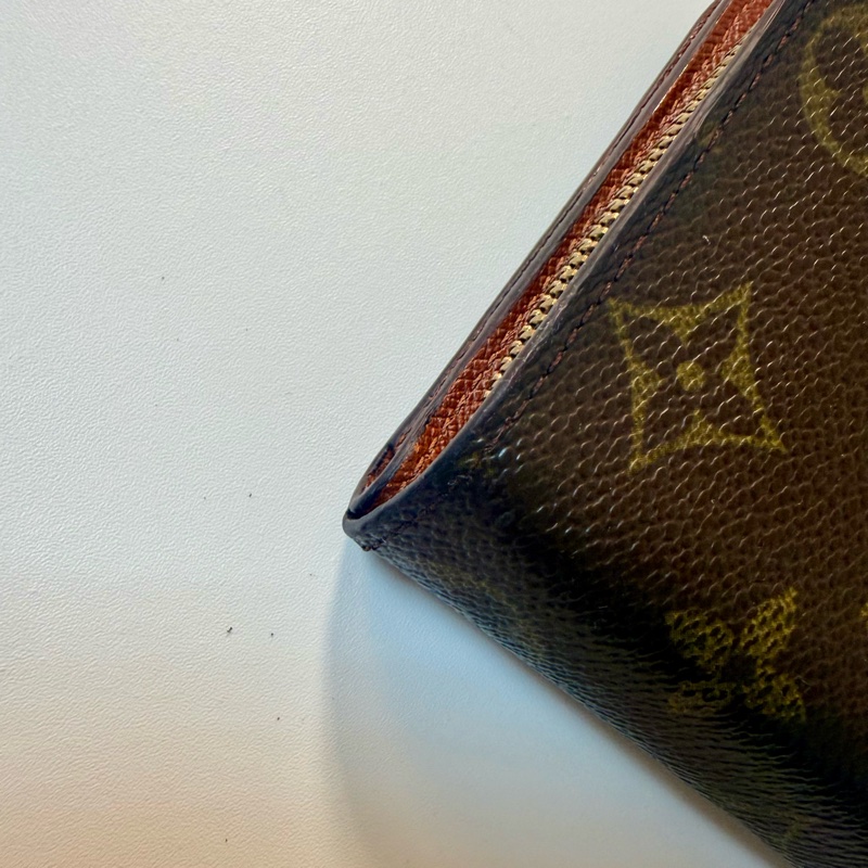 ✔️LV Louis Vuitton 路易威登 Monogram M61667 老花金釦拉鏈短夾-9