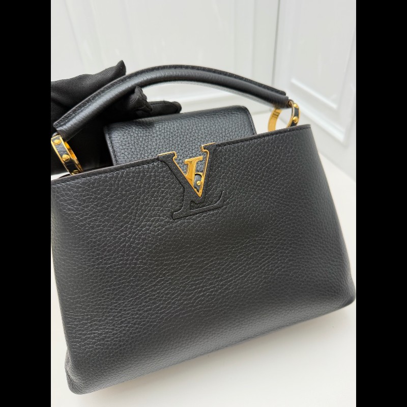 LV路易威登Capucines BB 黑色牛皮經典黑金款-20