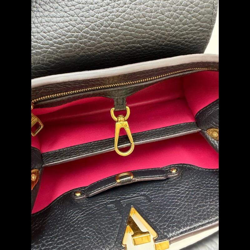 LV路易威登Capucines BB 黑色牛皮經典黑金款-21