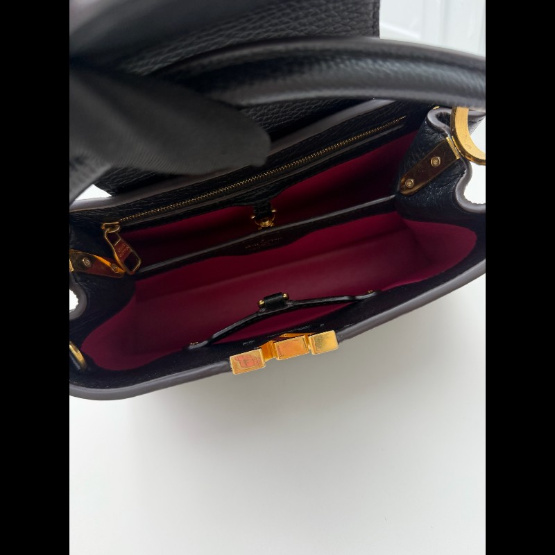 LV路易威登Capucines BB 黑色牛皮經典黑金款-25