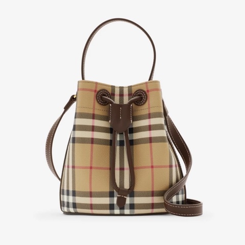 Burberry迷你格紋水桶包