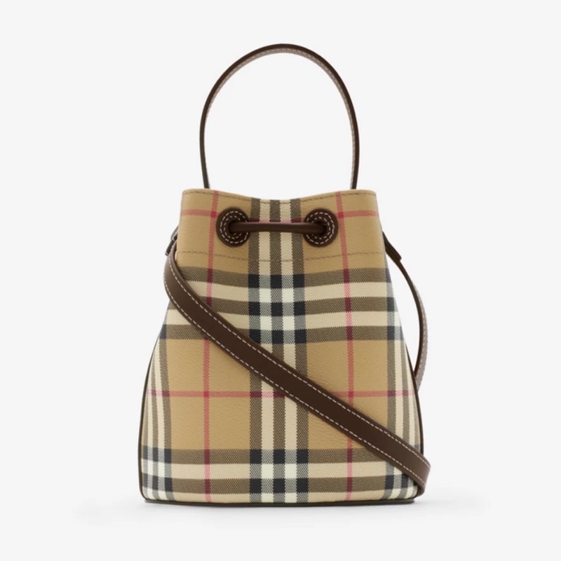Burberry迷你格紋水桶包-1