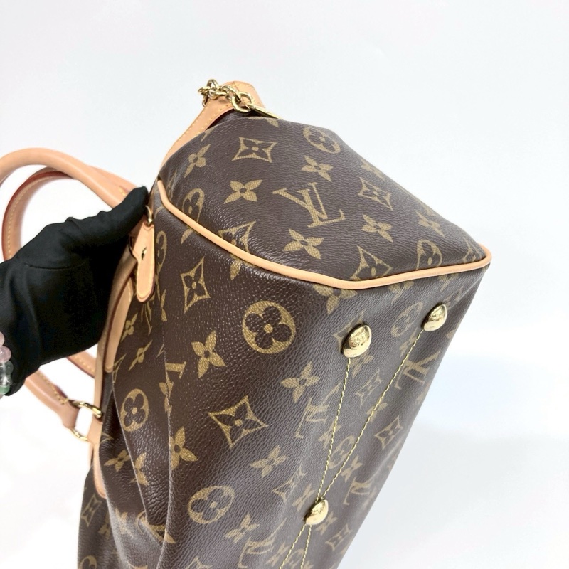 🥨經典路易威登LV原花金釦拉鍊抓皺Tivoli手提水餃包M40143-10