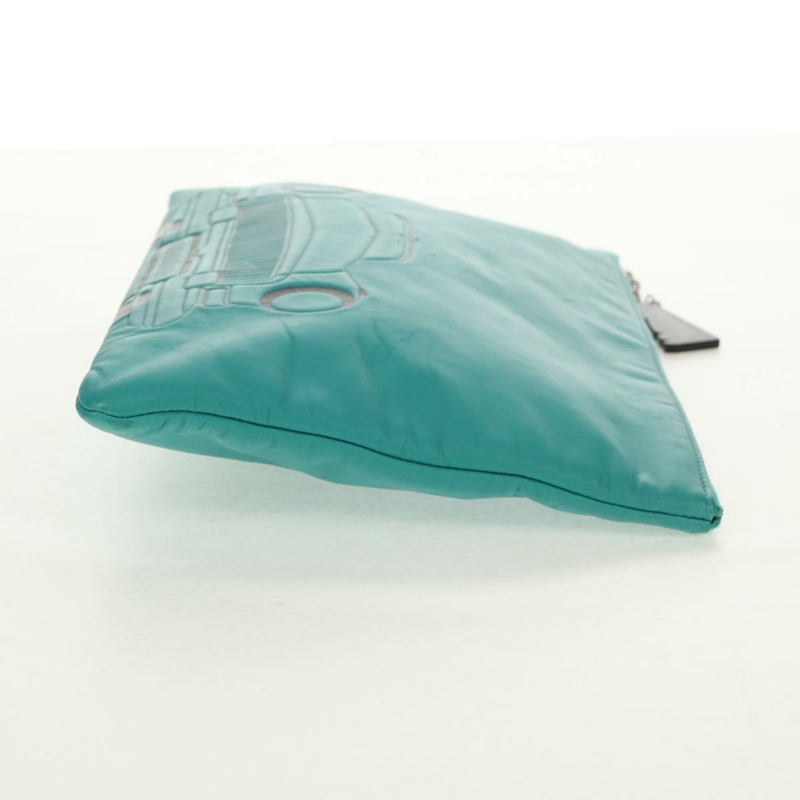 【日本直送】香奈兒手拿包,羊皮,祖母綠,CC標誌,貨號154047V-3