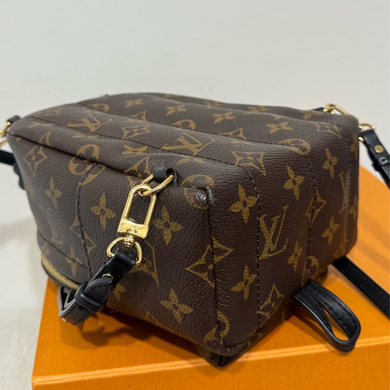 LV Palm Springs新款拉鏈小號老花雙肩小背包-4