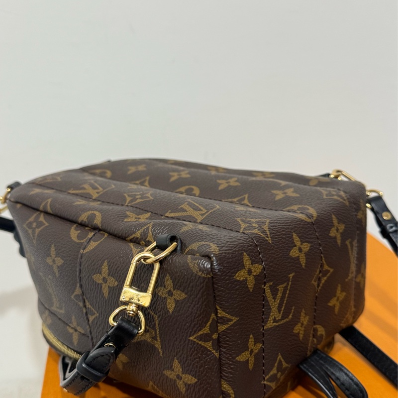 LV Palm Springs新款拉鏈小號老花雙肩小背包-9