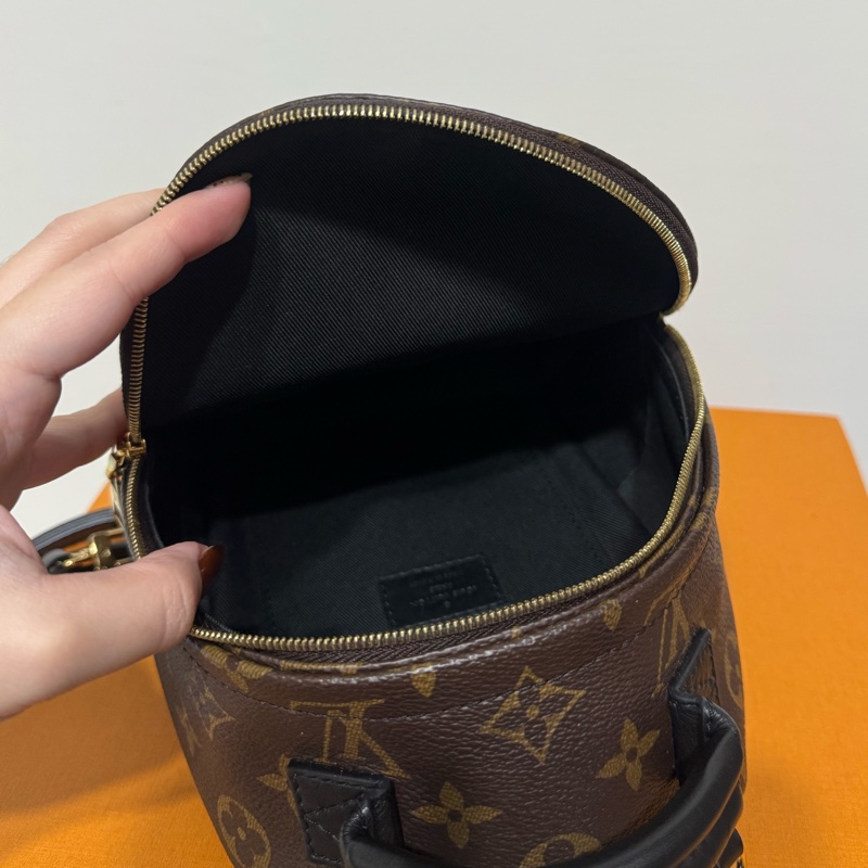 LV Palm Springs新款拉鏈小號老花雙肩小背包-13