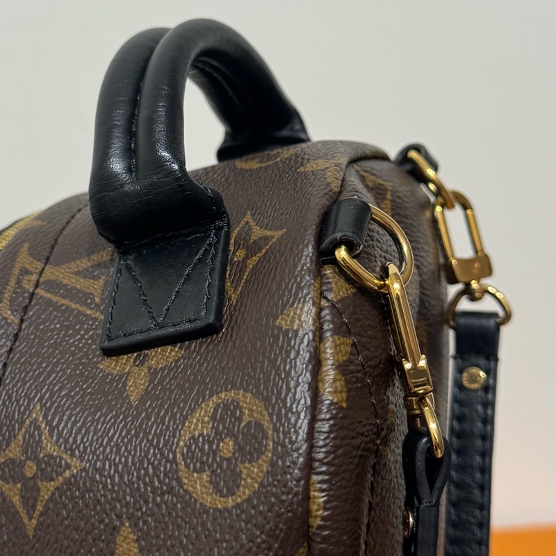 LV Palm Springs新款拉鏈小號老花雙肩小背包-20