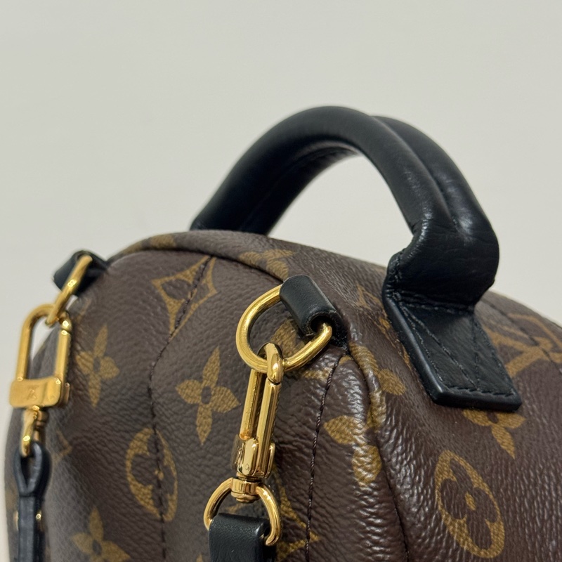 LV Palm Springs新款拉鏈小號老花雙肩小背包-21