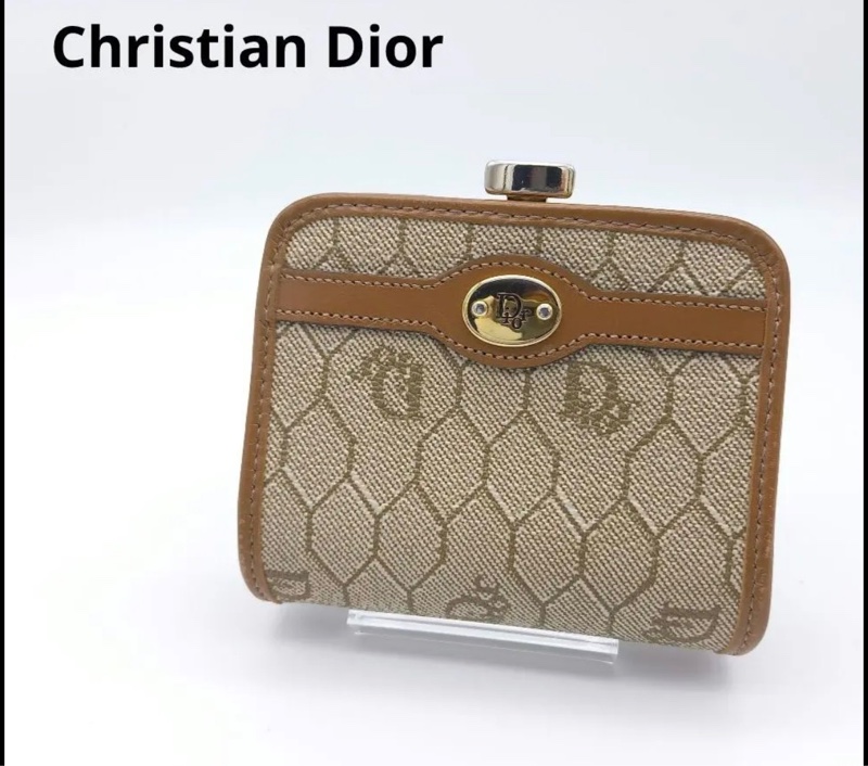 日本中古 Dior 蜂巢口金零錢包-0