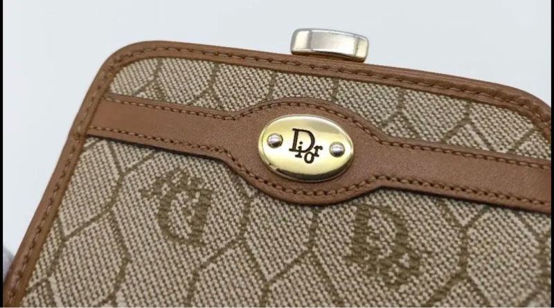 日本中古 Dior 蜂巢口金零錢包-2
