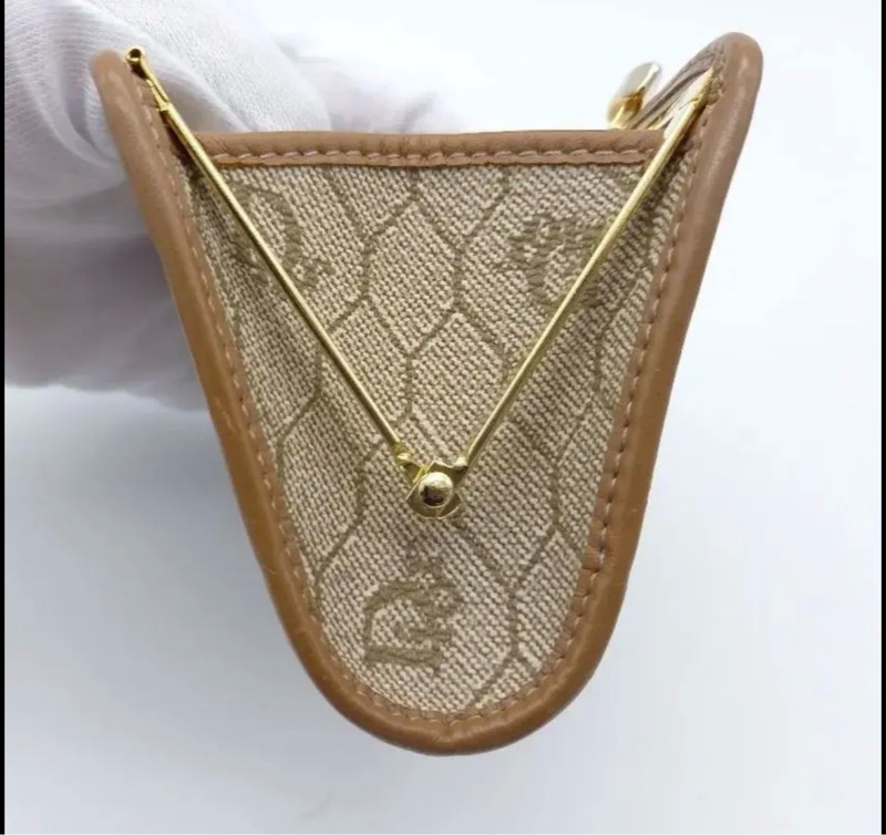 日本中古 Dior 蜂巢口金零錢包-3