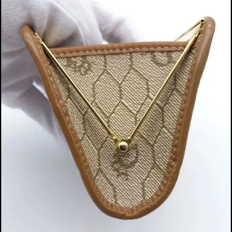 日本中古 Dior 蜂巢口金零錢包-4