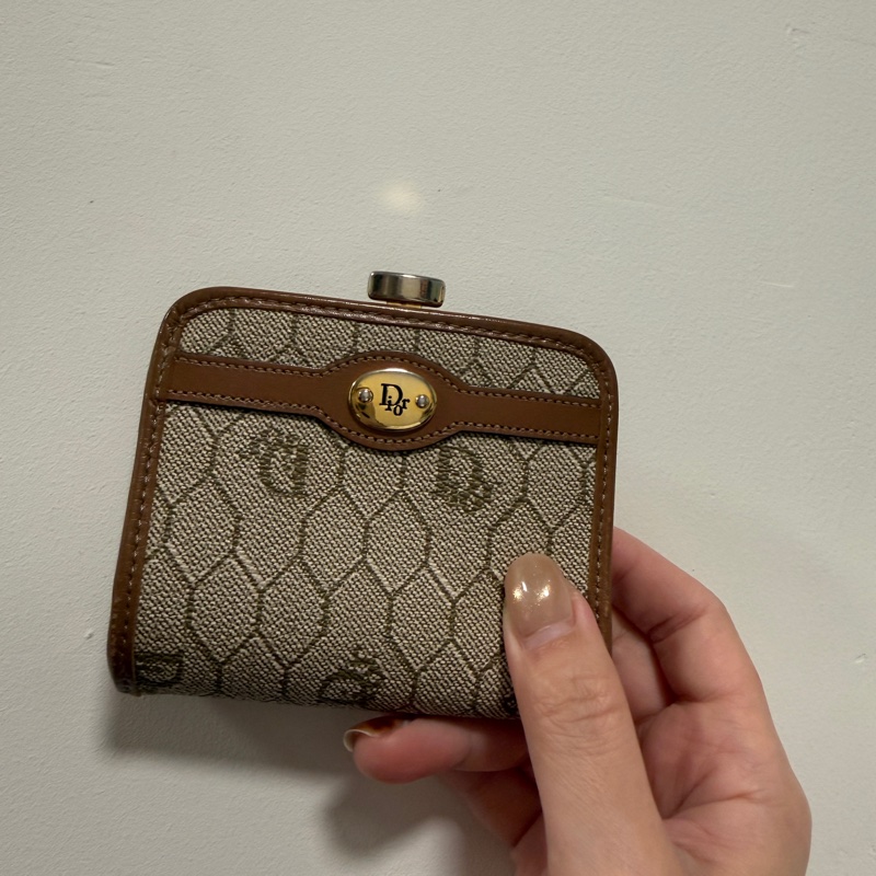 日本中古 Dior 蜂巢口金零錢包-5