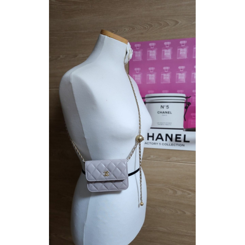 CHANEL 金球零錢包卡包零錢袋可調長度翻蓋卡包-3