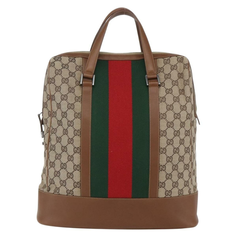 【日本直送】GUCCI GG帆布Web Sherry系列特別版手提包 米色金色 Auth mr1598-1