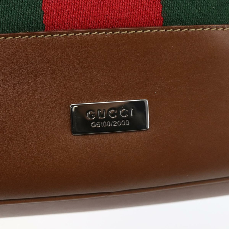【日本直送】GUCCI GG帆布Web Sherry系列特別版手提包 米色金色 Auth mr1598-17