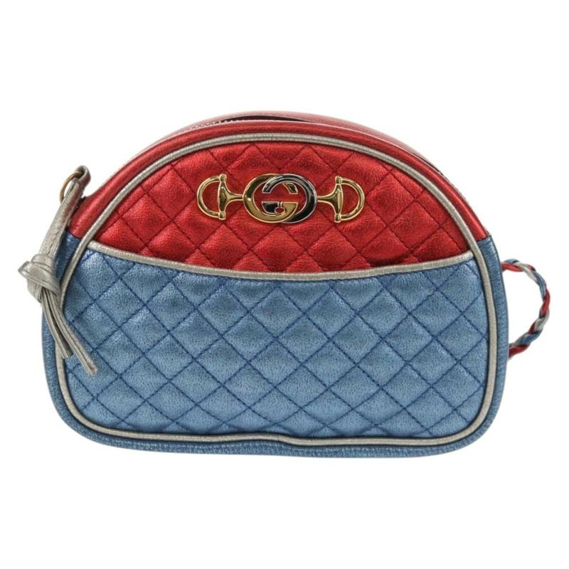 【日本直送】GUCCI Zumi 單肩包 皮革 暢貨中心 藍色 正品 154069V-12