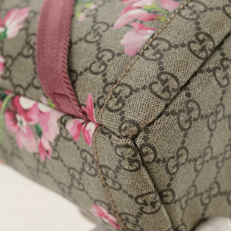 【日本直送】GUCCI GG Blooms GG Supreme 雙肩包 PVC 米色 銀色 410544 正品 ka598M-16