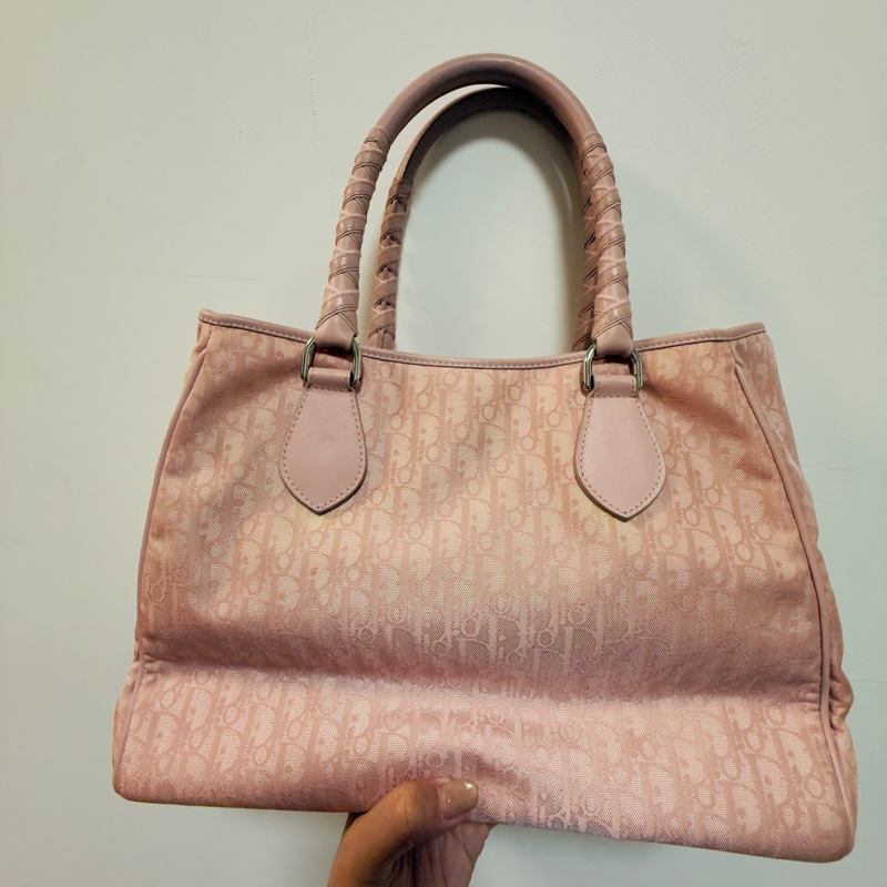 Dior Pink 粉紅色 芭蕾舞風 Trotter 托特包-18