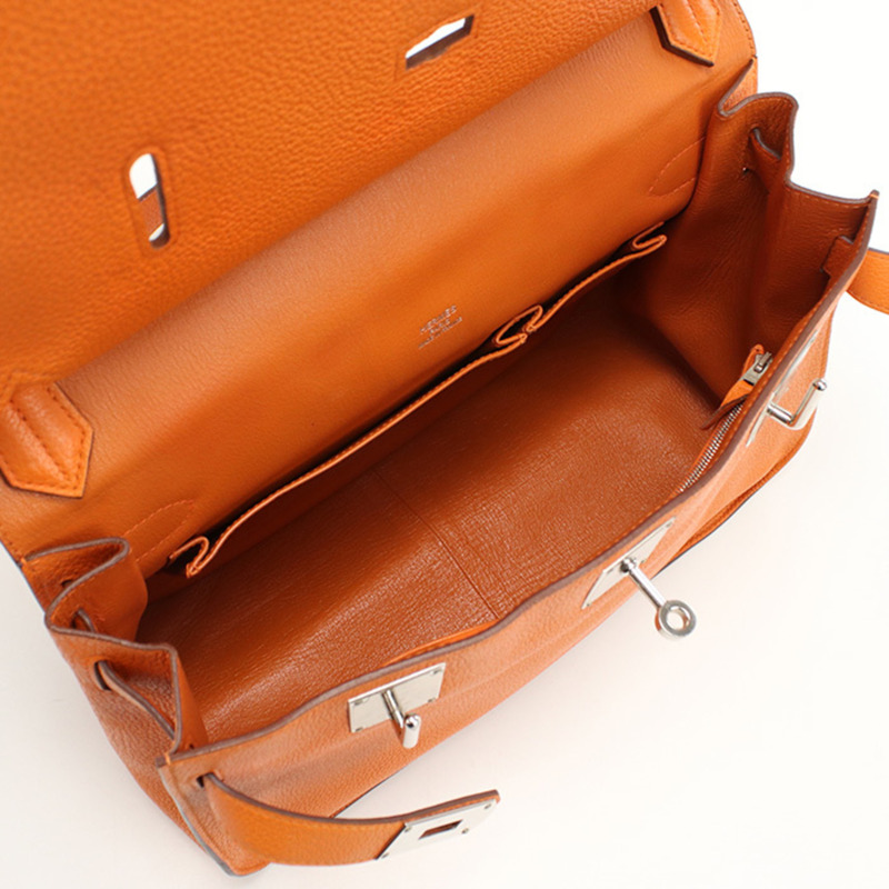 愛馬仕 Gypsiere 31 肩背包,橙色,帶 P 字印記-2