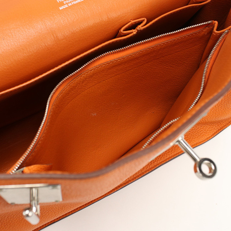 愛馬仕 Gypsiere 31 肩背包,橙色,帶 P 字印記-3