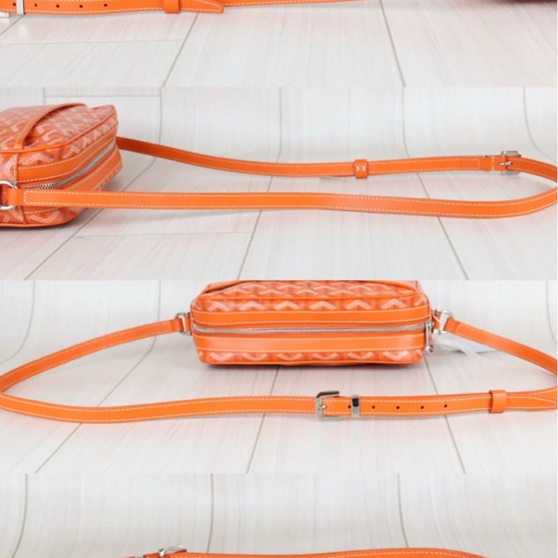 「JL精品代購」98新 Goyard 橘相機包-7
