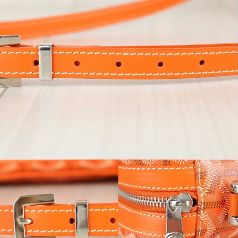 「JL精品代購」98新 Goyard 橘相機包-8