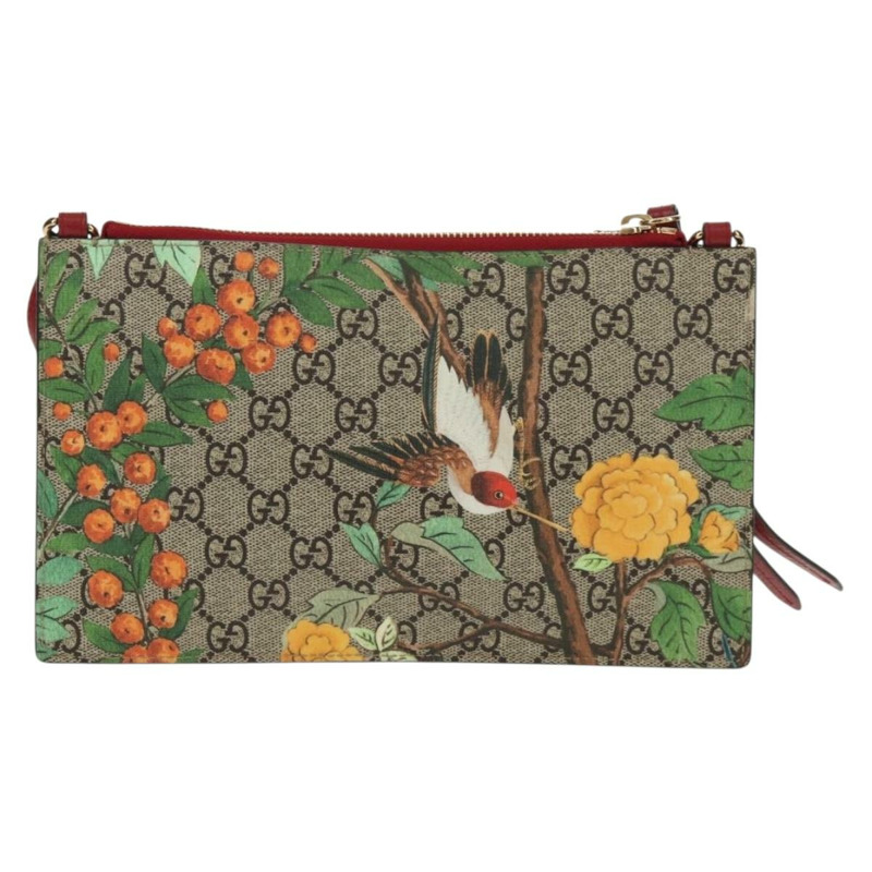 【日本直送】GUCCI GG Supreme 孟加拉虎花卉包 PVC 米色金色 454111 正品 154913SAM-1