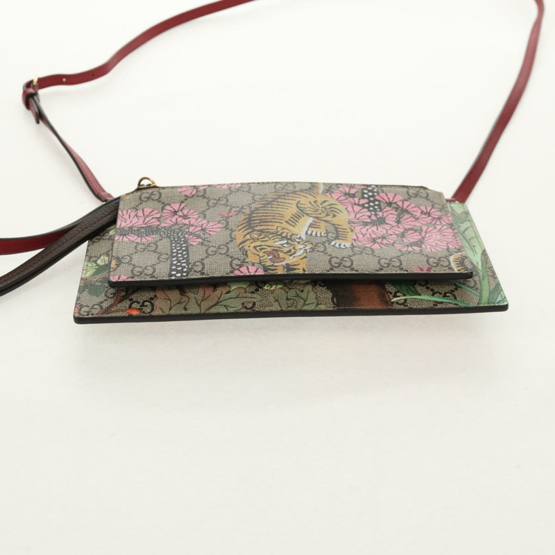 【日本直送】GUCCI GG Supreme 孟加拉虎花卉包 PVC 米色金色 454111 正品 154913SAM-4