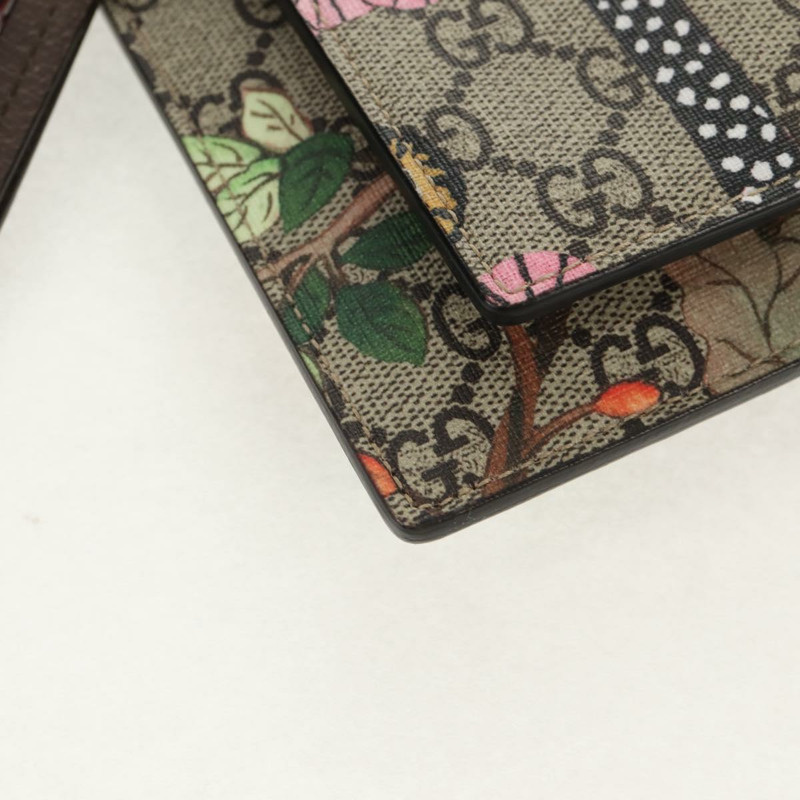 【日本直送】GUCCI GG Supreme 孟加拉虎花卉包 PVC 米色金色 454111 正品 154913SAM-13