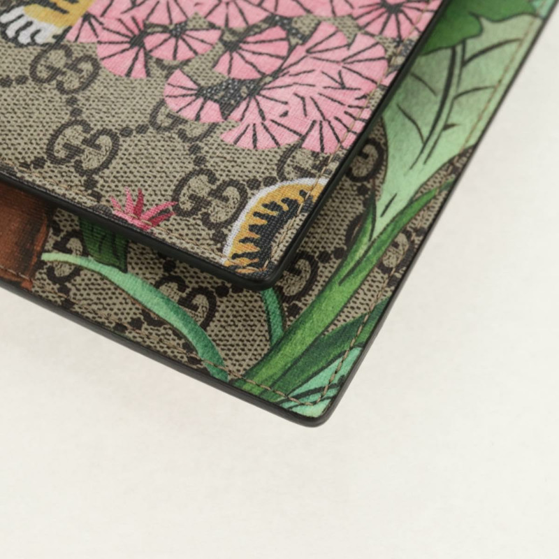 【日本直送】GUCCI GG Supreme 孟加拉虎花卉包 PVC 米色金色 454111 正品 154913SAM-14