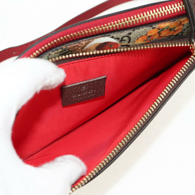 【日本直送】GUCCI GG Supreme 孟加拉虎花卉包 PVC 米色金色 454111 正品 154913SAM-19