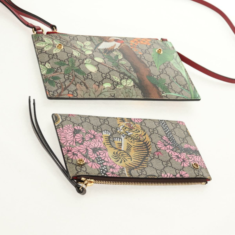 【日本直送】GUCCI GG Supreme 孟加拉虎花卉包 PVC 米色金色 454111 正品 154913SAM-24