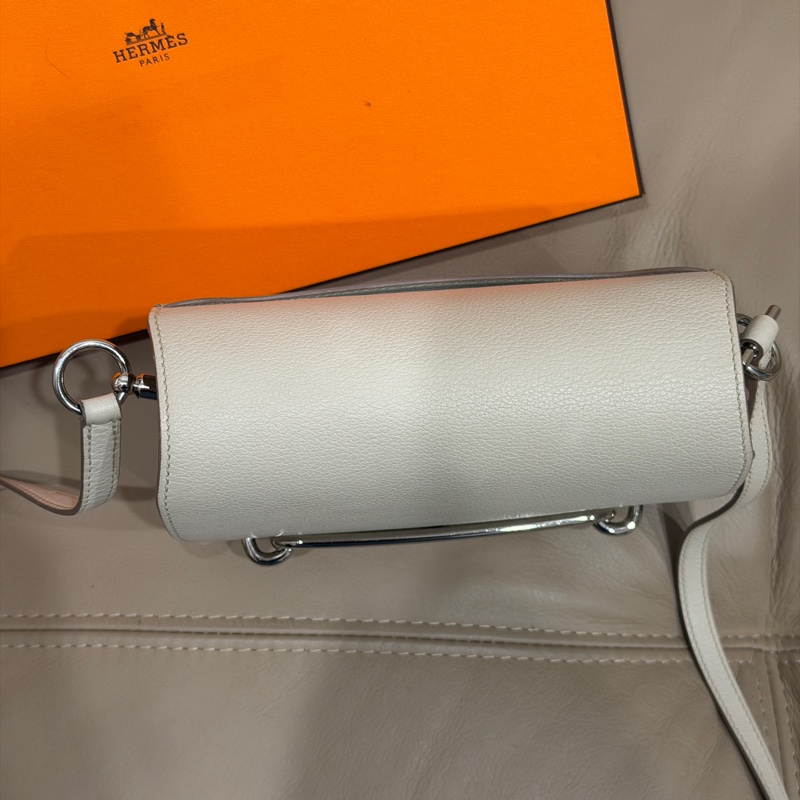 99新全配❤️ #愛馬仕 #豬鼻子19 #roulis #mini #冰川白 銀扣-11