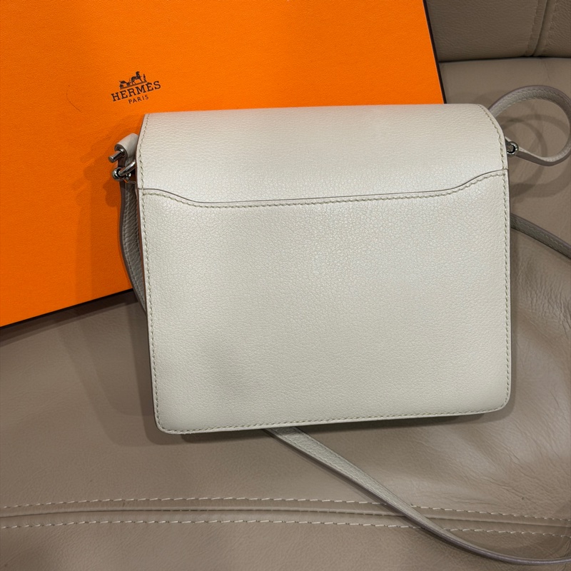 99新全配❤️ #愛馬仕 #豬鼻子19 #roulis #mini #冰川白 銀扣-15