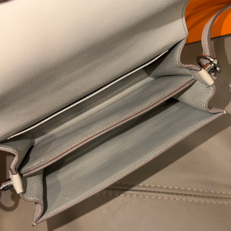 99新全配❤️ #愛馬仕 #豬鼻子19 #roulis #mini #冰川白 銀扣-18