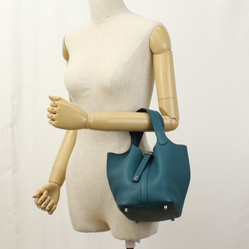 愛馬仕 Picotin Lock PM 手提包,女士,綠色,D 字印記-6