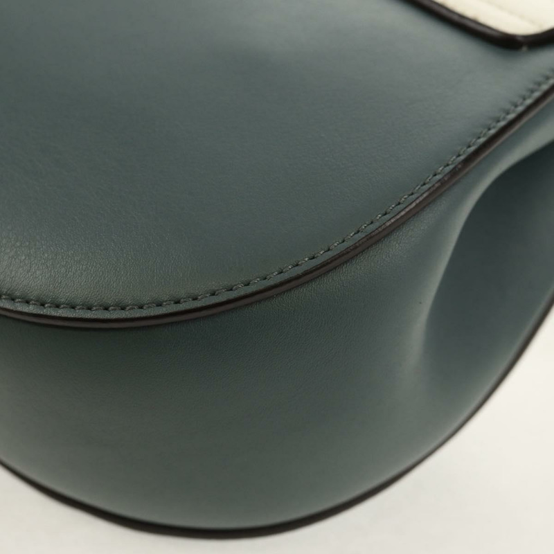 【日本直送】Chloe 鏈條 Drew 單肩包 皮革 藍色 金色 正品 BA8436V-17