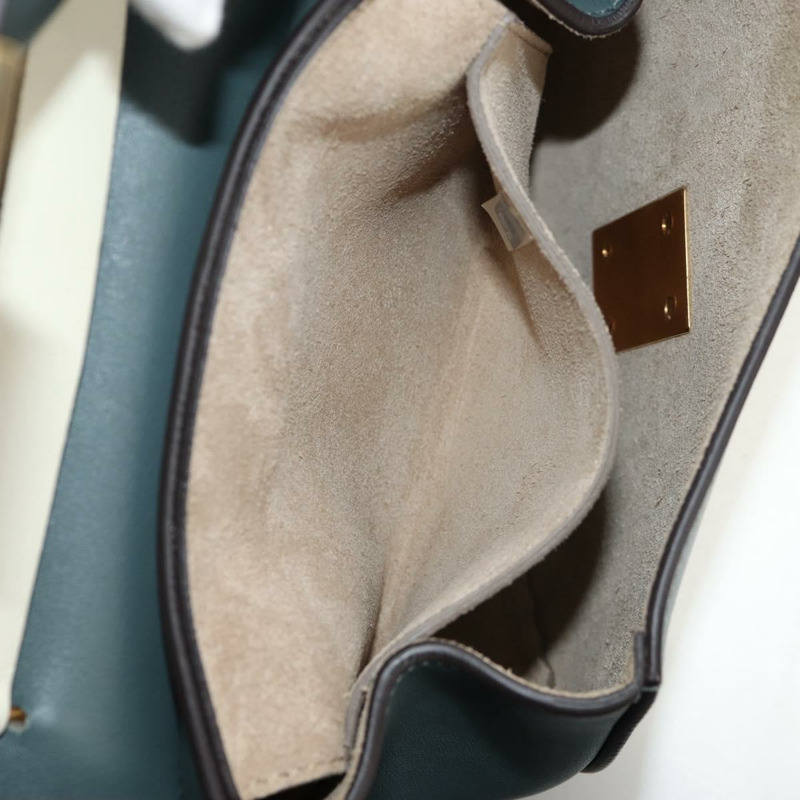 【日本直送】Chloe 鏈條 Drew 單肩包 皮革 藍色 金色 正品 BA8436V-22