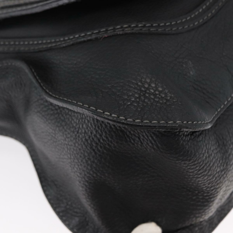 【日本直送】Chloe Marcie 手提包，黑色金色皮革，正品 am9872-8