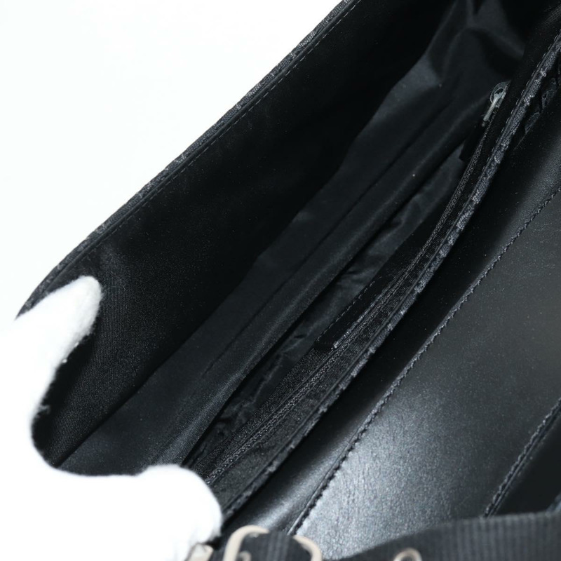 【日本直送】Christian Dior Trotter帆布街頭時尚肩背包 黑色銀色 正品 am9801V-8