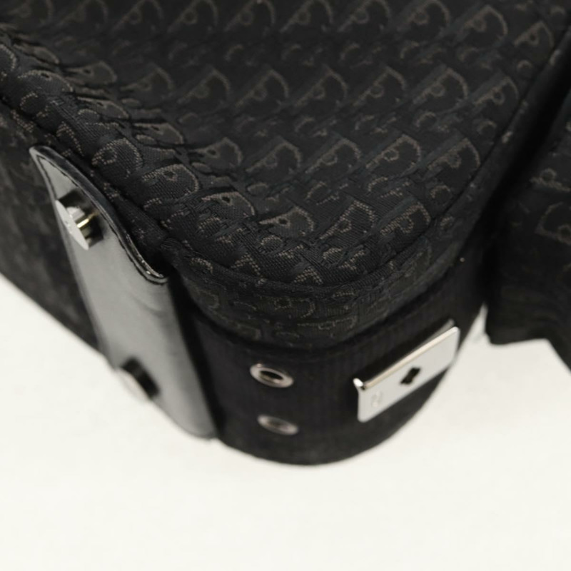 【日本直送】Christian Dior Trotter帆布街頭時尚肩背包 黑色銀色 正品 am9801V-20